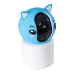 GloboStar® 86079 Επιτραπέζια Κάμερα WiFi HD 1080P 350° Διπλή Κατέυθυνση Ομιλίας & Ανιχνευτή Κίνησης - Απομακρυσμένος Έλεγχος Body Auto Tracking IP20 - Γαλάζιο Λευκό - Φ8 x Υ13cm - 2 Χρόνια Εγγύηση - Image 3