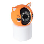 GloboStar® 86081 Επιτραπέζια Κάμερα WiFi HD 1080P 350° Διπλή Κατέυθυνση Ομιλίας & Ανιχνευτή Κίνησης - Απομακρυσμένος Έλεγχος Body Auto Tracking IP20 - Πορτοκαλί Λευκό - Φ8 x Υ13cm - 2 Χρόνια Εγγύηση - Image 3