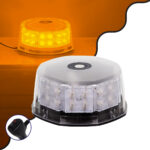 GloboStar® 85165 PRO Series Φάρος Σήμανσης Οχήματος Οδικής Βοήθείας για Αυτοκίνητα & Φορτηγά 6 Προγραμμάτων Φωτισμού STROBE LED 40W DC 10-30V Αδιάβροχος IP65 Πορτοκαλί - Image 2