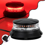 GloboStar® 85168 PRO Series Φάρος Σήμανσης Οχήματος Πυροσβεστικής για Αυτοκίνητα & Φορτηγά 6 Προγραμμάτων Φωτισμού STROBE LED SMD 3030 48W DC 10-30V Αδιάβροχος IP66 Κόκκινο - Image 2