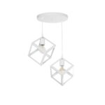 GLOBOSTAR® DISE 201-0053 Μοντέρνο Κρεμαστό Φωτιστικό Οροφής με Ντουί 2 x E27 AC 220-240V IP20 - Λευκό - Μ50 x Π30 x Υ50cm - Image 2