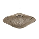 GLOBOSTAR® OVNI 205-0029 Boho Κρεμαστό Φωτιστικό Οροφής με Ντουί 1 x E27 AC 220-240V IP20 - Μπεζ - M60 x Π60 x Υ29cm - Image 2