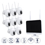 GloboStar® 86042 Ασύρματο Καταγραφικό με Οθόνη - 8 x Camera 2MP 1080P WiFi  360° Μοιρών - Αδιάβροχο IP66 - Νυχτερινή Όραση με LED IR - Διπλή Κατέυθυνση Ομιλίας - Ανιχνευτή Κίνησης - Νυχτερινή Λήψη - Λευκό - Image 2