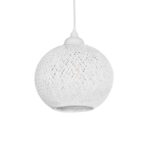 GLOBOSTAR® SOLEI 205-0009 Boho Κρεμαστό Φωτιστικό Οροφής με Ντουί 1 x E27 AC 220-240V IP20 - Λευκό - M20 x Π20 x Υ25cm - Image 2