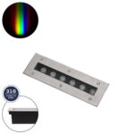 GLOBOSTAR® UNDERGROUNDREMVI 90191 Χωνευτή Μπάρα Φωτισμού Wall Washer LED 9W 765lm 10° DC 24V Αδιάβροχο IP68 Πολύχρωμο RGBW Dimmable DMX512 - Bridgelux SMD Chip - Ανοξείδωτο Ατσάλι SS316 - Μ30 x Π9 x Υ8.5cm / Q28.5 x 7.5cm - 3 Χρόνια Εγγύηση - Image 2