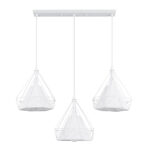 GLOBOSTAR® EIFFEL 61570 Vintage Κρεμαστό Φωτιστικό Οροφής με Ντουί 3 x E27 AC 220-240V IP20 - Λευκό - Μ68 x Π25 x Υ130cm - Image 2