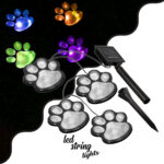 85700 Διακοσμητική Γιρλάντα Anime Footprints 2.5 Μέτρων με Controller 8 Προγραμμάτων Φωτισμού - 4 LED 1W με Ενσωματωμένη Μπαταρία 600mAh - Φωτοβολταϊκό Πάνελ - Αισθητήρα Ημέρας-Νύχτας - Βάση Κήπου & Μαύρο Καλώδιο Αδιάβροχη IP65 Πολύχρωμη RGB Μ2 - Image 2