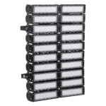 GLOBOSTAR® GOLIATH 90105 Προβολέας για Γήπεδα Tennis & Ποδοσφαίρου 5x5 LED 1000W 150000lm 75°x135° SDCM<5 Fish Eye Lens AC 220-240V Αδιάβροχο IP65 IK08 Φυσικό Λευκό 5000K - Lumileds SMD Chip & Mean Well Driver - Μαύρο Ματ - Μ62 x Π22 x Υ90cm - 5 Χρόνια Εγγύηση - Image 3