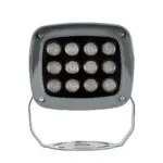GLOBOSTAR® FLOODXENA 90124 Προβολέας Σποτ Wall Washer LED 12W 1020lm 10° AC 220-240V Αδιάβροχο IP65 Μπλε - Bridgelux SMD Chip - Γκρι Ανθρακί - Μ13.5 x Π11 x Υ15cm - 3 Χρόνια Εγγύηση - Image 4