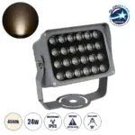 GLOBOSTAR® FLOODXENA 90129 Προβολέας Σποτ Wall Washer LED 24W 2760lm 10° AC 220-240V Αδιάβροχο IP65 Φυσικό Λευκό 4500K - Bridgelux SMD Chip - Γκρι Ανθρακί - Μ18 x Π13.5 x Υ18cm - 3 Χρόνια Εγγύηση