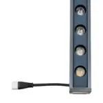 GLOBOSTAR® WASHERMARGO 90151 Μπάρα Φωτισμού Wall Washer LED 24W 2640lm 30° DC 24V Αδιάβροχο IP66 Θερμό Λευκό 2700K Dimmable - Bridgelux SMD Chip - Γκρι Ανθρακί - Μ100 x Π4 x Υ5cm - 3 Χρόνια Εγγύηση - Image 3