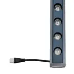 GLOBOSTAR® WASHERMARGO 90155 Μπάρα Φωτισμού Wall Washer LED 24W 2040lm 30° DC 24V Αδιάβροχο IP66 Ροζ Dimmable - Bridgelux SMD Chip - Γκρι Ανθρακί - Μ100 x Π4 x Υ5cm - 3 Χρόνια Εγγύηση - Image 4
