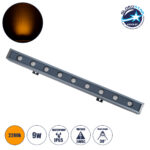 GLOBOSTAR® WASHERMARGO 90171 Μπάρα Φωτισμού Wall Washer LED 9W 945lm 30° DC 24V Αδιάβροχο IP65 Ultra Θερμό Λευκό 2200K Dimmable - Bridgelux SMD Chip - Γκρι Ανθρακί - Μ50 x Π4 x Υ5cm - 3 Χρόνια Εγγύηση