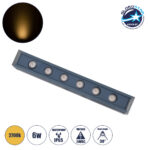 GLOBOSTAR® WASHERMARGO 90179 Μπάρα Φωτισμού Wall Washer LED 6W 660lm 30° DC 24V Αδιάβροχο IP65 Θερμό Λευκό 2700Κ Dimmable - Bridgelux SMD Chip - Γκρι Ανθρακί - Μ30 x Π4 x Υ5cm - 3 Χρόνια Εγγύηση