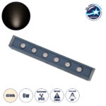 GLOBOSTAR® WASHERMARGO 90180 Μπάρα Φωτισμού Wall Washer LED 6W 690lm 30° DC 24V Αδιάβροχο IP65 Φυσικό Λευκό 4500K Dimmable - Bridgelux SMD Chip - Γκρι Ανθρακί - Μ30 x Π4 x Υ5cm - 3 Χρόνια Εγγύηση