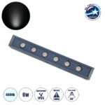 GLOBOSTAR® WASHERMARGO 90181 Μπάρα Φωτισμού Wall Washer LED 6W 720lm 30° DC 24V Αδιάβροχο IP65 Ψυχρό Λευκό 6000K Dimmable - Bridgelux SMD Chip - Γκρι Ανθρακί - Μ30 x Π4 x Υ5cm - 3 Χρόνια Εγγύηση