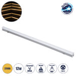 GLOBOSTAR® DIGIBAR 90213 Ψηφιακή Pixel Addressable Facade Μπάρα LED 12W 840lm 180° DC 24V Αδιάβροχο IP65 8 x Pixel Θερμό Λευκό 2700K Dimmable DMX512 SPI/TTL Protocol IC UCS512C0 - Bridgelux SMD Chip - Ασημί με Λευκό Γαλακτερό Κάλυμμα - Μ100 x Π3 x Υ4.5cm - 3 Χρόνια Εγγύηση