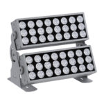 GloboStar® FLOOD-ZENA 90220 Προβολέας Wall Washer για Φωτισμό Κτιρίων LED 120W 10800lm 3° DC 24V Αδιάβροχο IP65 L38 x W30.5 x H24cm Θερμό Λευκό 2700K - Ασημί - 3 Years Warranty - Image 3