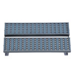 GloboStar® FLOOD-TENA 90225 Προβολέας Wall Washer για Φωτισμό Κτιρίων LED 192W 17280lm 10° DC 24V Αδιάβροχο IP65 L68.5 x W33 x H24cm Θερμό Λευκό 2700K - Ασημί - 3 Years Warranty - Image 4