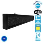GLOBOSTAR® DISPLAY 90263 Κυλιόμενη Ψηφιακή Επιγραφή P10 Μονής Όψης LED AC 220-240V Αδιάβροχο IP54 Μπλε - WiFi Control μέσω FK APP - Αισθητήρας Θερμοκρασίας & Υγρασίας - Μ168 x Π9 x Υ24cm - 2 Χρόνια Εγγύηση
