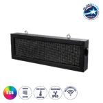GLOBOSTAR® DISPLAY 90267 Κυλιόμενη Ψηφιακή Επιγραφή 64x16cm P10 Μονής Όψης LED AC 220-240V Αδιάβροχο IP65 RGB - WiFi Control μέσω FK APP - Αισθητήρας Θερμοκρασίας & Υγρασίας - Μ72 x Π9 x Υ24cm - 2 Χρόνια Εγγύηση
