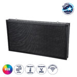 GLOBOSTAR® DISPLAY 90299 Κυλιόμενη Ψηφιακή Επιγραφή 96x48cm P10 Διπλής Όψης LED AC 220-240V Αδιάβροχο IP65 RGB - WiFi Control μέσω FK APP - Αισθητήρας Θερμοκρασίας & Υγρασίας - Μ102 x Π11 x Υ54.5cm - 2 Χρόνια Εγγύηση