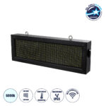 GLOBOSTAR® DISPLAY 90306 Κυλιόμενη Ψηφιακή Επιγραφή 64x16cm P10 Μονής Όψης LED AC 220-240V Αδιάβροχο IP65 Ψυχρό Λευκό 6000K - WiFi Control μέσω FK APP - Αισθητήρας Θερμοκρασίας & Υγρασίας - Μ72 x Π9 x Υ24cm - 2 Χρόνια Εγγύηση