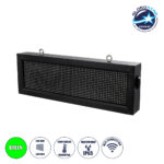 GLOBOSTAR® DISPLAY 90307 Κυλιόμενη Ψηφιακή Επιγραφή 64x16cm P10 Μονής Όψης LED AC 220-240V Αδιάβροχο IP65 Πράσινο - WiFi Control μέσω FK APP - Αισθητήρας Θερμοκρασίας & Υγρασίας - Μ72 x Π9 x Υ24cm - 2 Χρόνια Εγγύηση