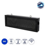 GLOBOSTAR® DISPLAY 90308 Κυλιόμενη Ψηφιακή Επιγραφή 64x16cm P10 Μονής Όψης LED AC 220-240V Αδιάβροχο IP65 Μπλε - WiFi Control μέσω FK APP - Αισθητήρας Θερμοκρασίας & Υγρασίας - Μ72 x Π9 x Υ24cm - 2 Χρόνια Εγγύηση