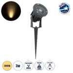 GLOBOSTAR® TREETZINA 90351 Φωτιστικό Σποτ για Φυτά - Δέντρα με Βάση Κήπου / Καρφωτό LED 3W 330lm 10° DC 24V Αδιάβροχο IP65 Θερμό Λευκό 2700K Dimmable - Bridgelux SMD Chip - Γκρι Ανθρακί - Μ10.5 x Π7.5 x Υ7.5cm - 3 Χρόνια Εγγύηση