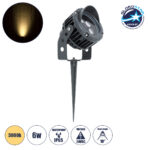 GLOBOSTAR® TREEVINA 90357 Φωτιστικό Σποτ με Αντιθαμβωτική Γρίλια για Φυτά - Δέντρα με Βάση Κήπου / Καρφωτό LED 6W 660lm 10° DC 24V Αδιάβροχο IP65 Θερμό Λευκό 2700K Dimmable - Bridgelux SMD Chip - Γκρι Ανθρακί - Μ13 x Π9.5 x Υ9.5cm - 3 Χρόνια Εγγύηση