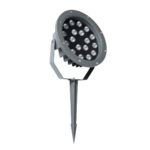 GloboStar® TREELIGHT-RIVA 90366 Σποτ Φωτισμού Ειδικό για Φυτά - Δέντρα με Βάση Κήπου / Καρφωτό LED 24W 2040lm 10° DC 24V Αδιάβροχο IP67 Φ20.5 x Υ6.5cm RGBW DMX512 - Γκρι Ανθρακί - 3 Years Warranty - Image 3