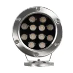 GLOBOSTAR® UNDERWATER-DENIS 90429 Υποβρύχιος Προβολέας Σποτ για Σιντριβάνια/Πισίνες LED 12W 1080lm 30° DC 24V Αδιάβροχο IP68 Θερμό Λευκό 2700K Dimmable - Ανοξείδωτο Ατσάλι 304 - Μ14.5 x Π7 x Υ17cm - 3 Χρόνια Εγγύηση - Image 2