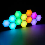 GloboStar® DIGIOCTA 90449 Σετ 12 Ψηφιακων LED RGB Φωτιστικών Κυψελών με Ψηφιακό Controller με WiFi Smart APP & Ασύρματο Χειριστήριο RF 2.4Ghz - LED SMD 5050 18W/Σετ 168PIXEL/Σετ 1440lm/Σετ 120° DC 5V με USB 2.0 IP20 Πολύχρωμο RGB - Dimmable - Μ10.5 x Π10.5 x Υ3cm Ανά Κυψέλη - 2 Χρόνια Εγγύηση - Image 2