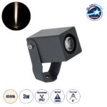 GloboStar® TREELIGHT-TREEMARO 90473 Σποτ Φωτισμού Ειδικό για Φυτά - Δέντρα LED 3W 345lm 8° DC 24V Αδιάβροχο IP67 Μ3.5 x Π6.4 x Υ10cm Φυσικό Λευκό 4500K - Γκρι Ανθρακί - 3 Years Warranty