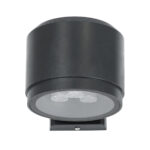 GLOBOSTAR® WALLLIGHT-GONA 90483 Μοντέρνο Φωτιστικό Τοίχου - Απλίκα LED 24W 2160lm 5° DC 24V Αδιάβροχο IP67 Θερμό Λευκό 2700K - CREE COB Chip & TÜV SÜD Driver - Γκρι Ανθρακί Ματ - Μ13 x Π16.5 x Υ5cm - 3 Χρόνια Εγγύηση - Image 4