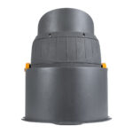 GLOBOSTAR® FLOODSIMA 90497 Κινούμενος Προβολέας Σποτ Wall Washer με Αντιθαμβωτική Γρίλια LED 60W 5400lm 30° DC 24V Αδιάβροχο IP67 Θερμό Λευκό 2700K Dimmable - Bridgelux SMD Chip - Γκρι Ανθρακί - Μ29 x Π24 x Υ28.5cm - 3 Χρόνια Εγγύηση - Image 6