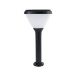 GLOBOSTAR® SOLARMIS 90521 Φωτιστικό Κολωνάκι Κήπου LED 10W 180lm 120° με Ενσωματωμένο Φωτοβολταϊκό Panel 6V 5W & Επαναφορτιζόμενη Μπαταρία Li-ion 3.2V 6000mAh με Αισθητήρα Ημέρας-Νύχτας Αδιάβροχο IP65 Ψυχρό Λευκό 6000K - Μαύρο - Μ26 x Π26 x Υ60cm - 2 Χρόνια Εγγύηση - Image 4