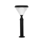 GLOBOSTAR® VEGGIE 90522 Φωτιστικό Κολωνάκι Κήπου LED 10W 500lm 120° με Ενσωματωμένο Φωτοβολταϊκό Panel 6V 2W & Επαναφορτιζόμενη Μπαταρία Li-ion 3.2V 6000mAh με Αισθητήρα Ημέρας-Νύχτας Αδιάβροχο IP65 Ψυχρό Λευκό 6000K - Sanan SMD Chip - Μαύρο - Μ26 x Π26 x Υ60cm - 2 Χρόνια Εγγύηση - Image 2