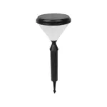 GLOBOSTAR® VEGGIE 90522 Φωτιστικό Κολωνάκι Κήπου LED 10W 500lm 120° με Ενσωματωμένο Φωτοβολταϊκό Panel 6V 2W & Επαναφορτιζόμενη Μπαταρία Li-ion 3.2V 6000mAh με Αισθητήρα Ημέρας-Νύχτας Αδιάβροχο IP65 Ψυχρό Λευκό 6000K - Sanan SMD Chip - Μαύρο - Μ26 x Π26 x Υ60cm - 2 Χρόνια Εγγύηση - Image 3