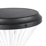 GLOBOSTAR® VEGGIE 90522 Φωτιστικό Κολωνάκι Κήπου LED 10W 500lm 120° με Ενσωματωμένο Φωτοβολταϊκό Panel 6V 2W & Επαναφορτιζόμενη Μπαταρία Li-ion 3.2V 6000mAh με Αισθητήρα Ημέρας-Νύχτας Αδιάβροχο IP65 Ψυχρό Λευκό 6000K - Sanan SMD Chip - Μαύρο - Μ26 x Π26 x Υ60cm - 2 Χρόνια Εγγύηση - Image 4
