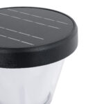 GLOBOSTAR® SOLARDIS 90523 Φωτιστικό Κολωνάκι Κήπου LED 10W 180lm 120° με Ενσωματωμένο Φωτοβολταϊκό Panel 6V 5W & Επαναφορτιζόμενη Μπαταρία Li-ion 3.2V 6000mAh με Αισθητήρα Ημέρας-Νύχτας Αδιάβροχο IP65 Ψυχρό Λευκό 6000K - Μαύρο - Μ24 x Π24 x Υ88cm - 2 Χρόνια Εγγύηση - Image 4