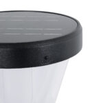 GLOBOSTAR® SOLARDIS 90523 Φωτιστικό Κολωνάκι Κήπου LED 10W 180lm 120° με Ενσωματωμένο Φωτοβολταϊκό Panel 6V 5W & Επαναφορτιζόμενη Μπαταρία Li-ion 3.2V 6000mAh με Αισθητήρα Ημέρας-Νύχτας Αδιάβροχο IP65 Ψυχρό Λευκό 6000K - Μαύρο - Μ24 x Π24 x Υ88cm - 2 Χρόνια Εγγύηση - Image 6