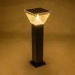 GLOBOSTAR® VEGGIE 90524 Φωτιστικό Κολωνάκι Κήπου LED 10W 500lm 120° με Ενσωματωμένο Φωτοβολταϊκό Panel 6V 2W & Επαναφορτιζόμενη Μπαταρία Li-ion 3.2V 6000mAh με Αισθητήρα Ημέρας-Νύχτας Αδιάβροχο IP65 All in One CCT 6000K-4500K - Sanan SMD Chip - Μαύρο - Μ19.5 x Π19.5 x Υ60cm - 2 Χρόνια Εγγύηση - Image 5
