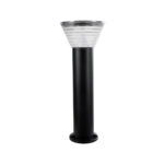 GLOBOSTAR® VEGGIE 90525 Φωτιστικό Κολωνάκι Κήπου LED 10W 500lm 120° με Ενσωματωμένο Φωτοβολταϊκό Panel 6V 2W & Επαναφορτιζόμενη Μπαταρία Li-ion 3.2V 1800mAh με Αισθητήρα Ημέρας-Νύχτας Αδιάβροχο IP65 Ψυχρό Λευκό 6000K - Sanan SMD Chip - Μαύρο- Μ23 x Π23 x Υ60cm - 2 Χρόνια Εγγύηση - Image 3