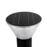 GLOBOSTAR® VEGGIE 90525 Φωτιστικό Κολωνάκι Κήπου LED 10W 500lm 120° με Ενσωματωμένο Φωτοβολταϊκό Panel 6V 2W & Επαναφορτιζόμενη Μπαταρία Li-ion 3.2V 1800mAh με Αισθητήρα Ημέρας-Νύχτας Αδιάβροχο IP65 Ψυχρό Λευκό 6000K - Sanan SMD Chip - Μαύρο- Μ23 x Π23 x Υ60cm - 2 Χρόνια Εγγύηση - Image 5