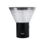 GLOBOSTAR® VEGGIE 90530 Μοντέρνο Φωτιστικό Τοίχου - Απλίκα LED 10W 330lm 120° με Ενσωματωμένο Φωτοβολταϊκό Panel 6V 2W & Επαναφορτιζόμενη Μπαταρία Li-ion 3.2V 1800mAh με Αισθητήρα Ημέρας-Νύχτας Αδιάβροχο IP65 Ψυχρό Λευκό 6000K - Μαύρο- Μ23 x Π30 x Υ25cm - 2 Χρόνια Εγγύηση - Image 4