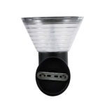 GLOBOSTAR® VEGGIE 90530 Μοντέρνο Φωτιστικό Τοίχου - Απλίκα LED 10W 330lm 120° με Ενσωματωμένο Φωτοβολταϊκό Panel 6V 2W & Επαναφορτιζόμενη Μπαταρία Li-ion 3.2V 1800mAh με Αισθητήρα Ημέρας-Νύχτας Αδιάβροχο IP65 Ψυχρό Λευκό 6000K - Μαύρο- Μ23 x Π30 x Υ25cm - 2 Χρόνια Εγγύηση - Image 6