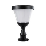 GLOBOSTAR® ARVENT 90534 Φωτιστικό Κολωνάκι Κήπου LED 10W 500lm 120° με Ενσωματωμένο Φωτοβολταϊκό Panel 6V 2W & Επαναφορτιζόμενη Μπαταρία Li-ion 3.2V 8000mAh με Αισθητήρα Ημέρας-Νύχτας Αδιάβροχο IP65 Ψυχρό Λευκό 6000K - Γκρι Ανθρακί - Μ24 x Π24 x Υ36cm - 2 Χρόνια Εγγύηση - Image 3