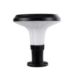 GLOBOSTAR® WHISPER 90535 Φωτιστικό Κολωνάκι Κήπου LED 10W 500lm 120° με Ενσωματωμένο Φωτοβολταϊκό Panel 6V 2W & Επαναφορτιζόμενη Μπαταρία Li-ion 3.2V 1800mAh με Αισθητήρα Ημέρας-Νύχτας Αδιάβροχο IP65 Ψυχρό Λευκό 6000K - Sanan SMD Chip - Γκρι Ανθρακί - Μ25 x Π25 x 28cm - 2 Χρόνια Εγγύηση - Image 3